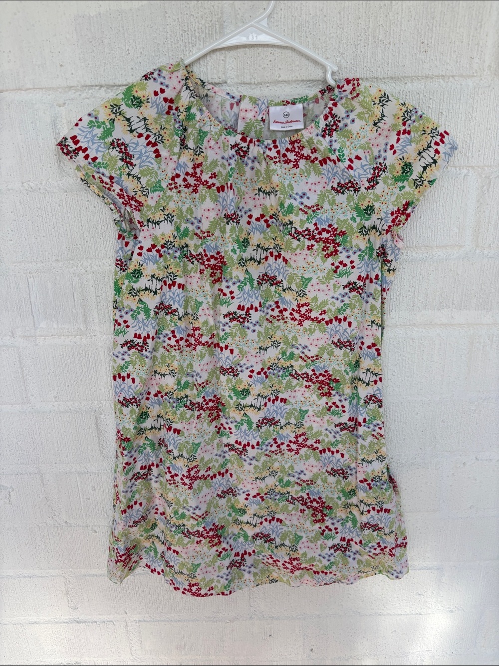 Hanna Andersson Floral Short Sleeve Floral Dress sz 10